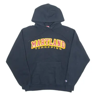 CHAMPION Maryland Terrapins Mens Blue Hoodie USA L
