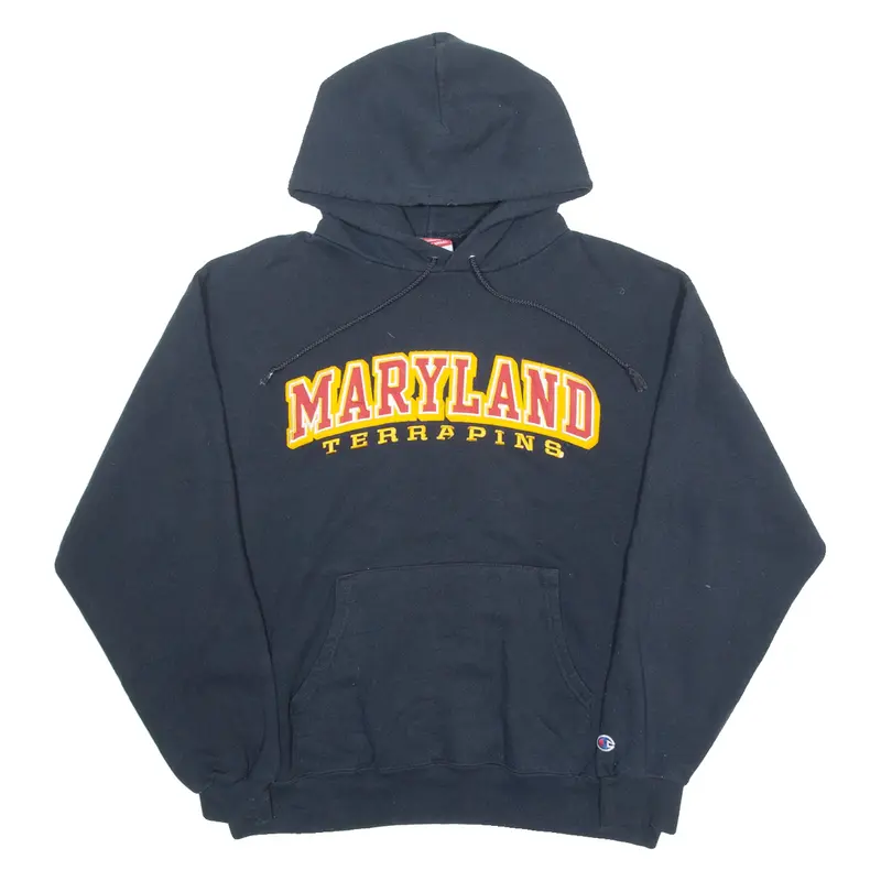 CHAMPION Maryland Terrapins Mens Blue Hoodie USA L