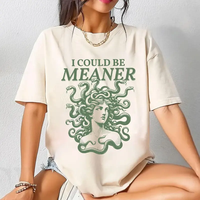 I Could Be Meaner Medusa Gorgon Shirt, Greek Mythology Sarcastic Outfit, Aesthetic Weirdcore Clothing, Adult Humor Gag TShirt