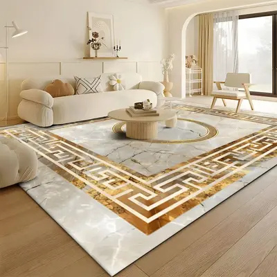 Marble Pattern Floor Mat, Non-slip Soft Floor Carpet, Decorative Area Rug for Home Living Room Bedroom, Home Decor, Home Esse...
