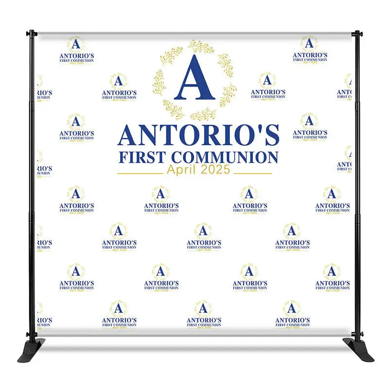 Aperturee Custom Blue Words Step And Repeat Baptism Backdrop, 4X8FT(1.2X2.5M), 42 USD, step and repeat backdrops, CF1_DZYM5M2...