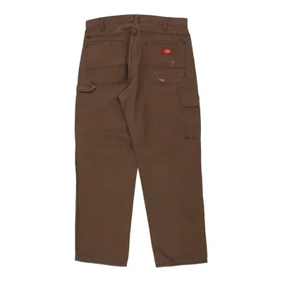 Dickies Carpenter Trousers - 34W 31L Brown Cotton