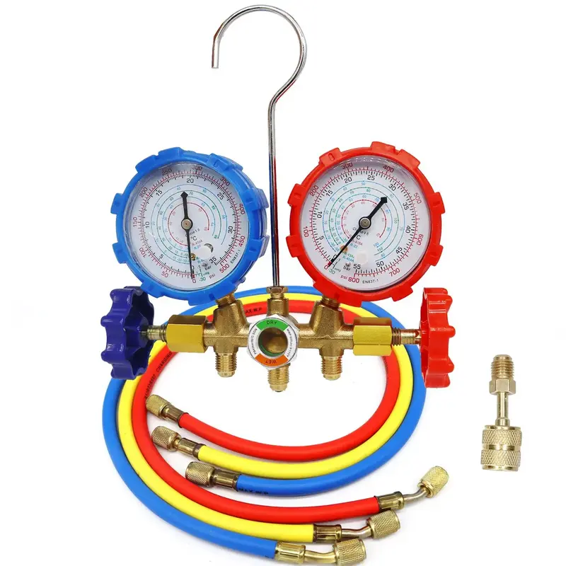 Refrigerant Air Conditioning Tools (1 Set), AC Diagnostic Manifold Gauges Set, Summer Gift, Measuring Tools, AC Diagnostic ...