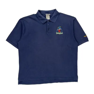 Disneyland Resort Polo Shirt - Large Blue Cotton | Size: large