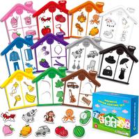 Magnetic Color Sorting Toys Alphabet Games Recognition Color Shape Matching Fridge Magnets, Learning Activity Magnets for Ref...