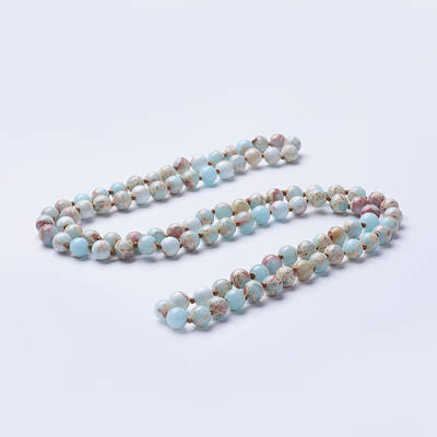 Natural Regalite/Imperial Jasper/Sea Sediment Jasper Beaded Necklaces