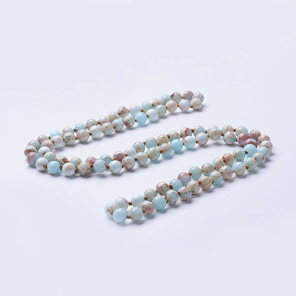 Natural Regalite/Imperial Jasper/Sea Sediment Jasper Beaded Necklaces