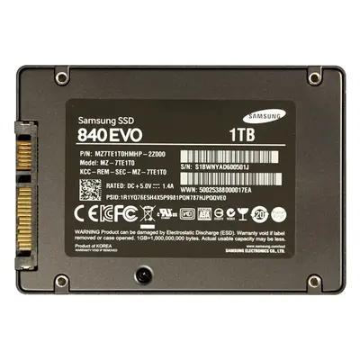MZ-7TE1T0BW Samsung 840 EVO Series 1TB Triple-Level-Cell SATA 6Gb/s 7mm 2.5-Inch Solid State Drive