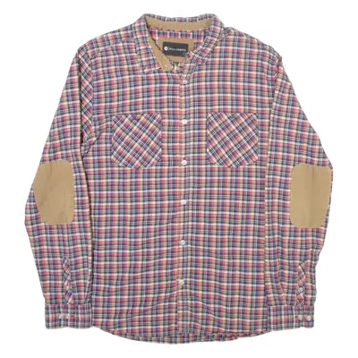 BILLABONG Mens Shirt Red Plaid Long Sleeve L