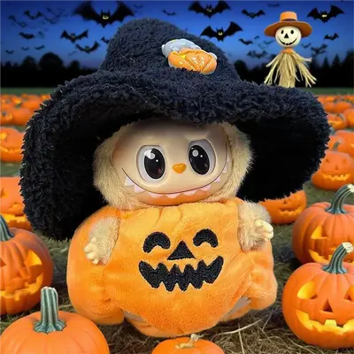 ăOnly clothesăLabubu Halloween Costume Keychain Set - 1st & 2nd Gen Pointed Hat & Pumpkin Outfit Charm - New Release! Cut...