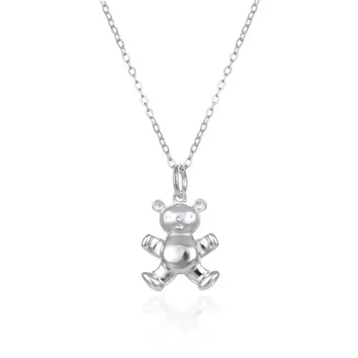 Agato Bellissima Collana In Argento Per Bambine Teddy Bear Agt-Nd02X