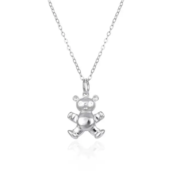 Agato Bellissima Collana In Argento Per Bambine Teddy Bear Agt-Nd02X