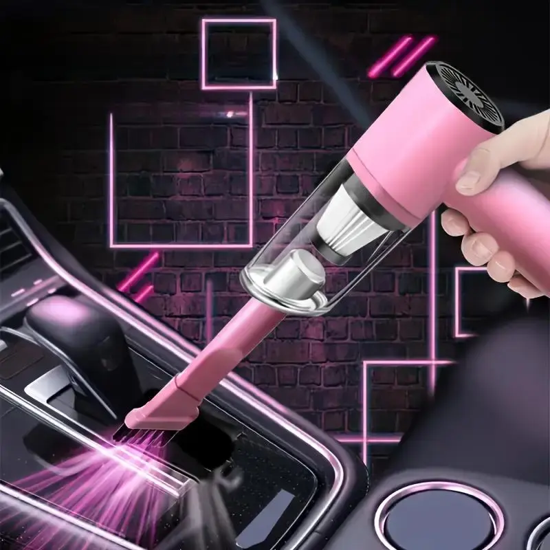 USB Rechargeable Vacuum Cleaner, 2-in-1 Vacuum Cleaner for Car and Bedroom, Lightweight Strong Suction Vacuum Cleaner for Dus...