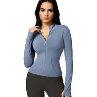 Womens Running Jackets Athletic Workout Scrub Jacket Track Full Zip Up Gym for Women Yoga Top