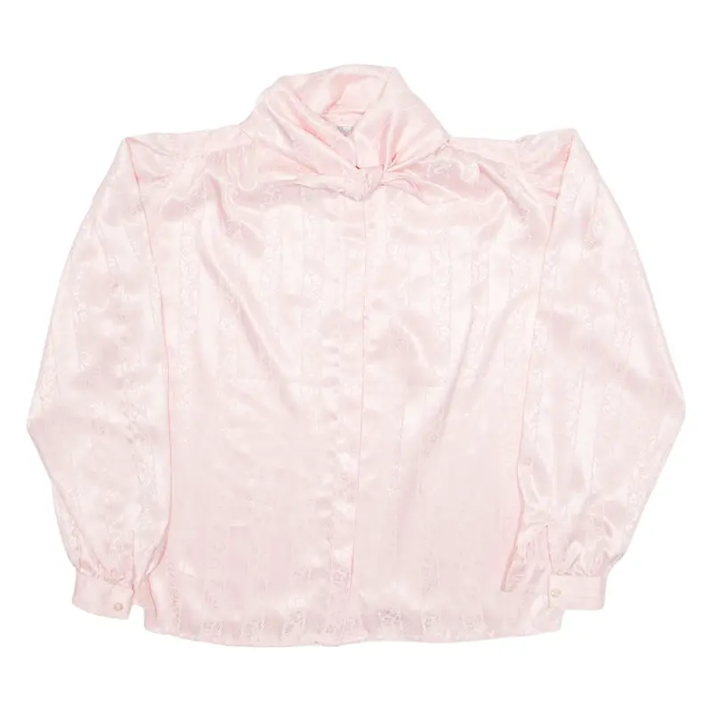 JULIETTA Womens Printed Shirt Pink Collared Long Sleeve Crazy Pattern M