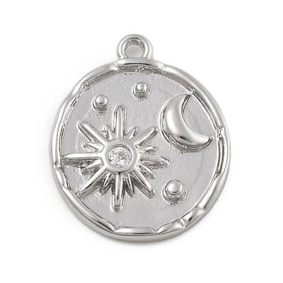 Brass Micro Pave Cubic Zirconia Pendants