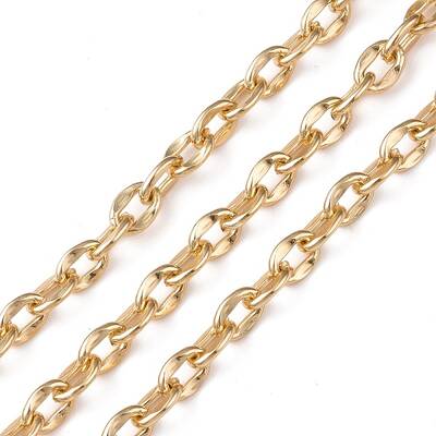 Oval Oxidation Aluminum Coffee Bean Chains