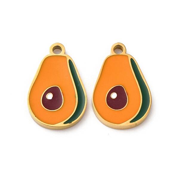 Fruit Seris 304 Stainless Steel Enamel Charms