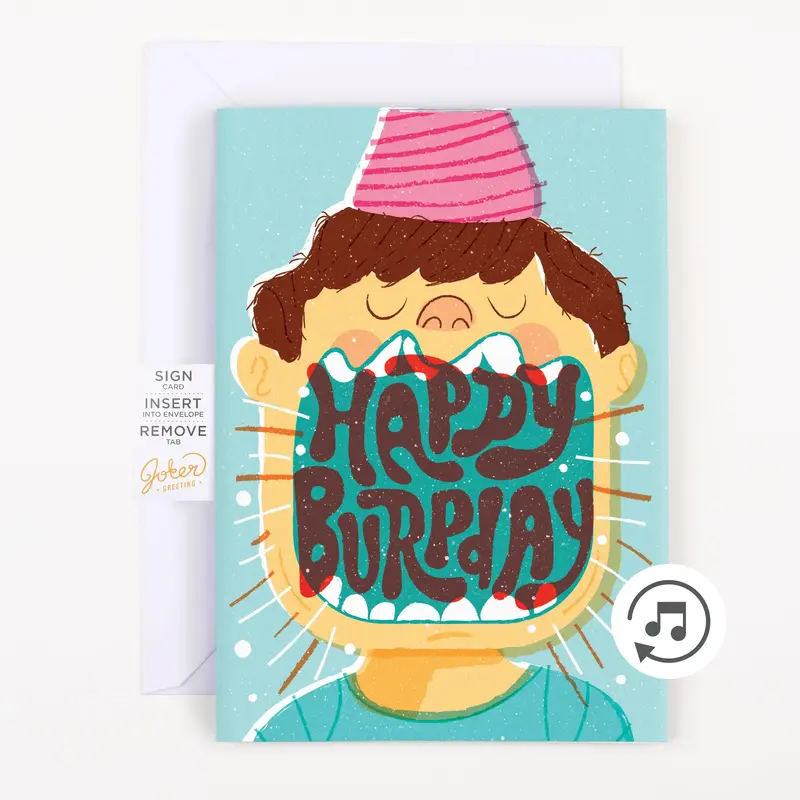 Endless Burp Day Card with Glitter