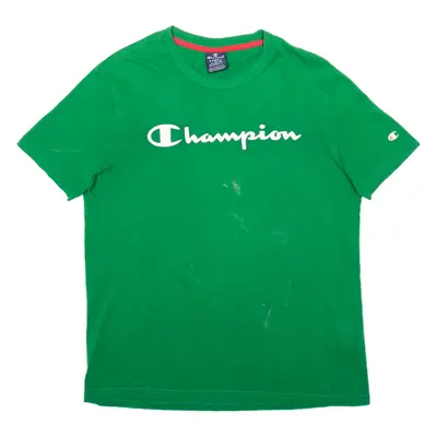 CHAMPION Mens T-Shirt Green XS
