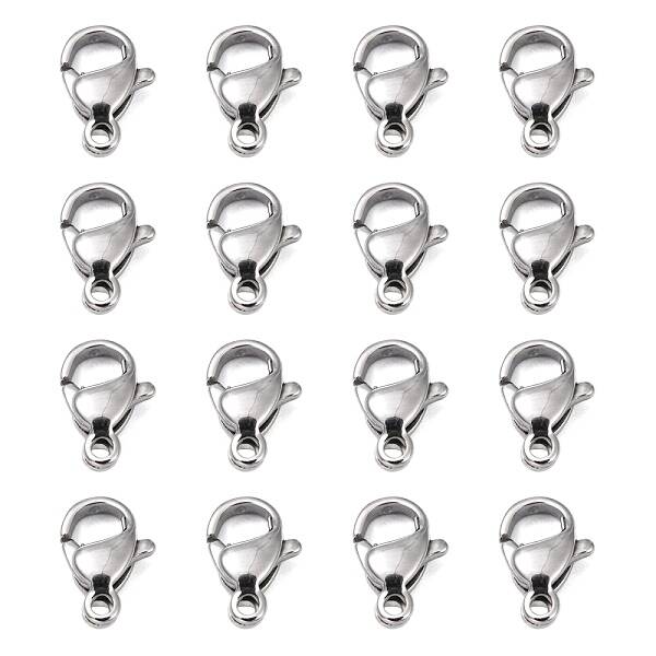 Tarnish Resistant Polished 316 Surgical Stainless Steel Lobster Claw Clasps