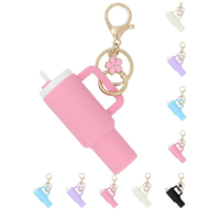 Tumbler Cup keychain with Removable Lid-Chapstick Holder，cute keychain，matching exquisite birthday gift，stocking stuffe...