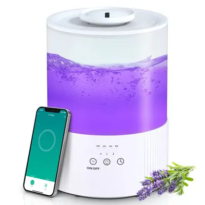 Humidifiers for Bedroom Large Room, 2.5L/5.5L Top Fill Air Humidifier for Home with Night Lights, Smart Wifi App Control, 38H...