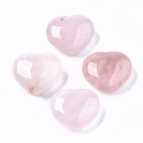 Natural Rose Quartz Heart Love Stone
