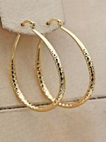 Women's Elegant Texture Metal Design Hoop Earrings, Exquisite Trendy Hoop Earrings, Gorgeous Jewelry As Birthday Gift for Gir...