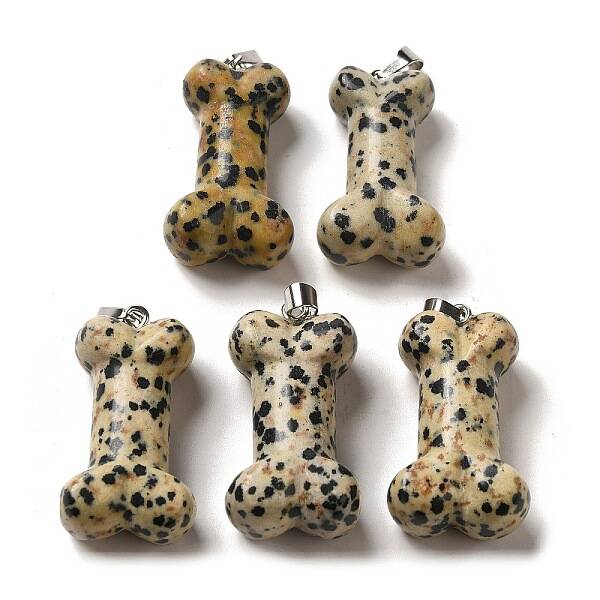Natural Dalmatian Jasper Pendants