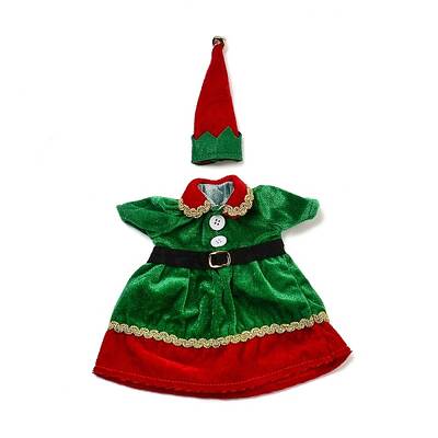 Christmas Clothes Felt Cloth & Iron Wine Bottle Cover Decoration