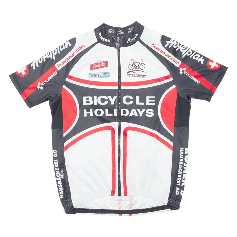 MAX HUERZELER Cycling Mens Jersey Black Full Zip L