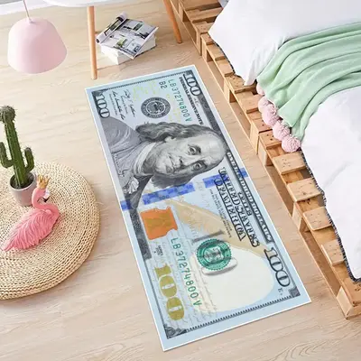 Creative 100 Dollar Pattern Rug, 1 Count Bedroom Decor Bedside Soft Carpet, Area Rug, Thickened Fluffy Plush Floor Mat for Ho...