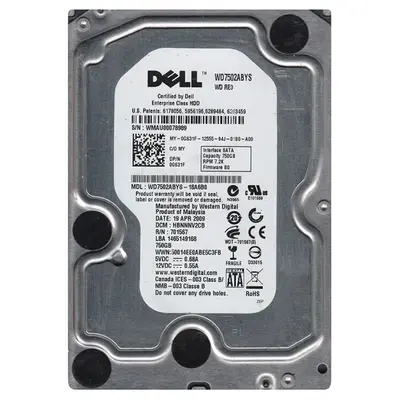 0G631F Dell 750GB 7200RPM SATA 3Gb/s 16MB Cache 3.5-Inch Hard Drive