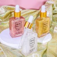 Body Glitter Oil, 3 Counts/set Long Lasting Glow Body Luminizer, Moisturizing Body Makeup, Body Makeup Product for Women & Gi...