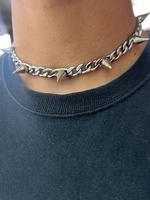 Punk Style Studded Decor Choker, Fashionable Stainless Steel Choker for Party, Daily Clothing Decor, Trendy All-match & Exqui...