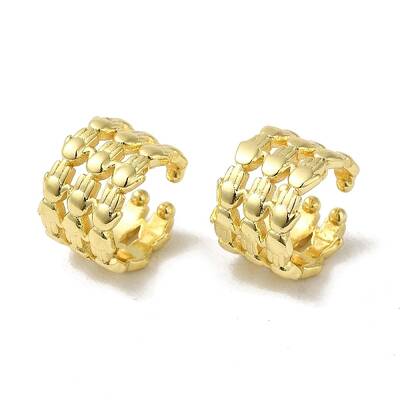 Hand Shaped Brass Cuff Earrings for Women
