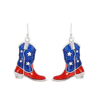 Alloy Enamel Dangle Earrings