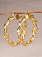 Vintage Hoop Earrings, Fashionable Jewelry for Women for Party, Daily Clothing Decor, Trendy All-match & Exquisite Lightweigh...