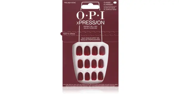 Opi Xpress-On Artificial Nails Iconic Tones Malaga Wine 30 U
