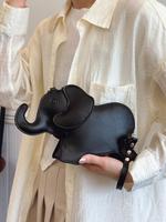 Women's Cute Elephant Design Crossbody Bag, Fashionable Pu Leather Shoulder Bag for Daily Used, Casual Trendy Versatile High-...