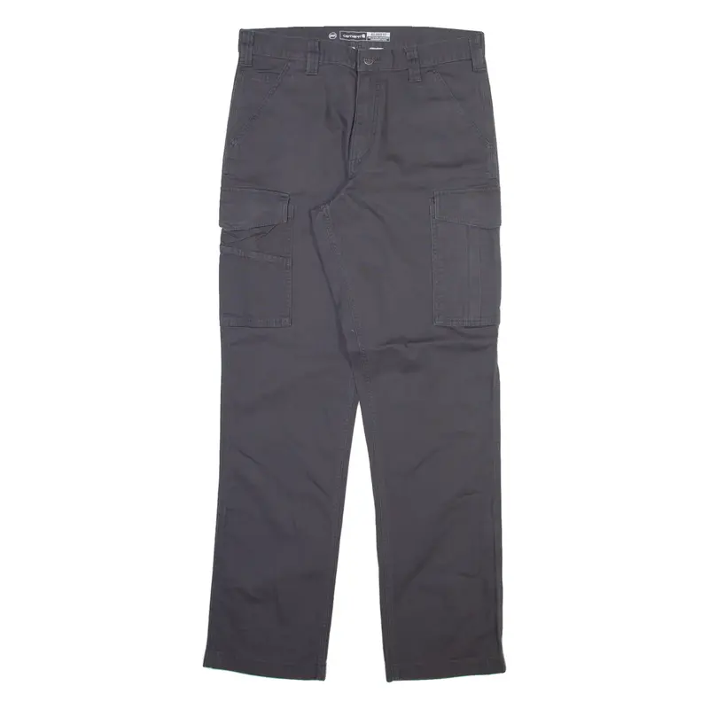CARHARTT Cargo Mens Trousers Grey Relaxed Straight W33 L34