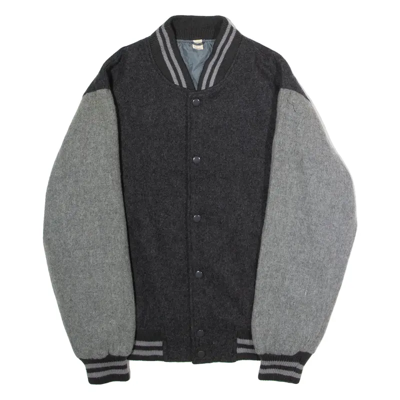 Mens Bomber Jacket Grey L