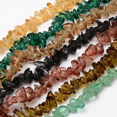 Nuggets Glass Beads Strands