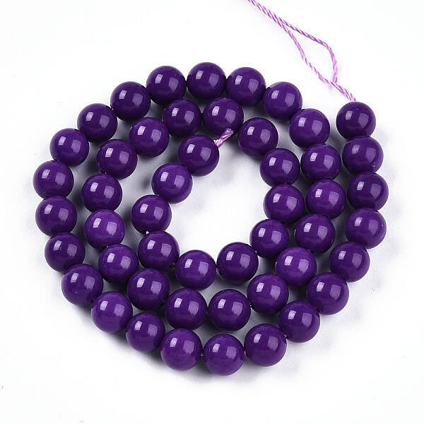 Natural Lepidolite/Purple Mica Stone Beads Strands