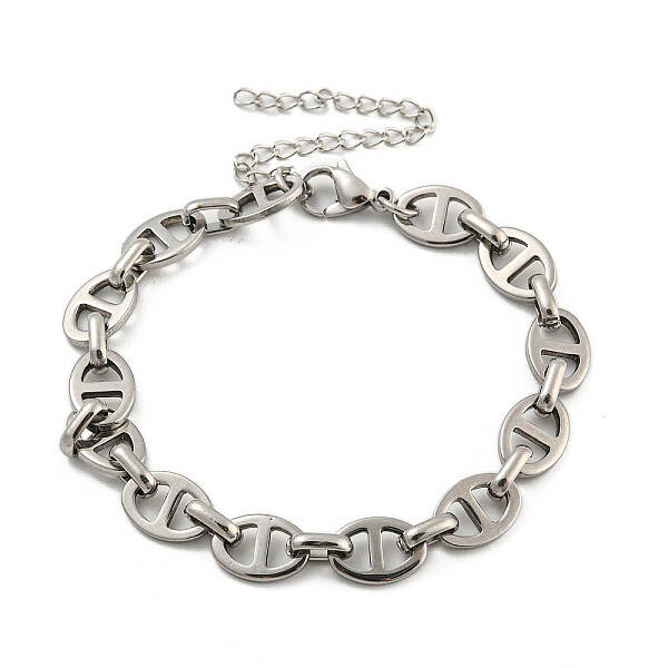 Non-Tarnish 304 Stainless Steel Oval Link Chains Bracelets for Men & Women