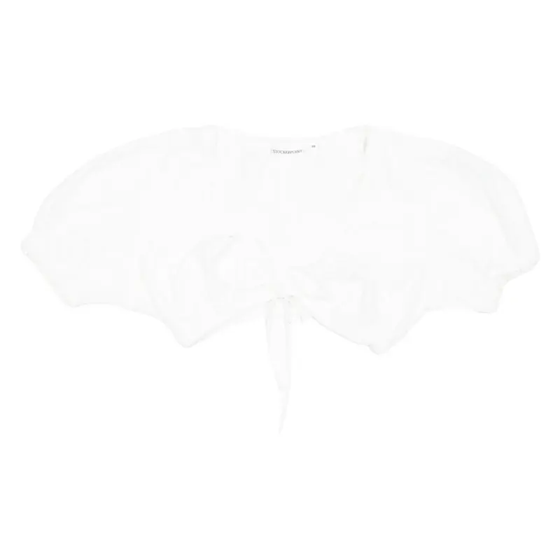 STOCKERPOINT Cropped Womens Milkmaid Top White M
