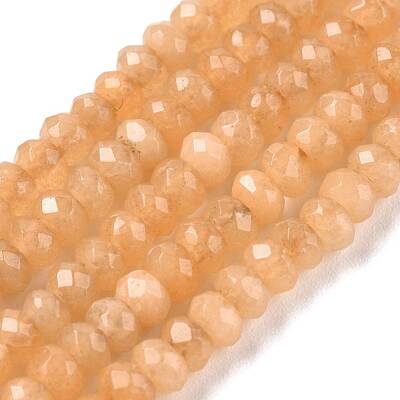 Dyed Natural Malaysia Jade Rondelle Beads Strands