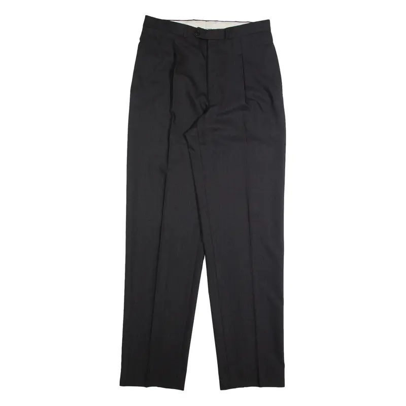 BALMAIN Workwear Mens Trousers Black Regular Straight Wool W32 L34