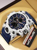 Men's Sportive Digital Sporty Waterproof Multifunctional Watch, Fashionable Party Watch with Luminous Light Dial & Alarm Mode...